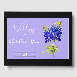 Texas Bluebonnets op Lavender, Spring Wedding Gastenboek