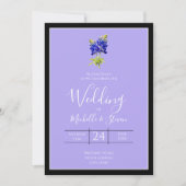 Texas Bluebonnets op Lavender, Spring Wedding Kaart (Voorkant)