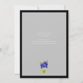 Texas Bluebonnets op Light Grey, Spring, Save Date Kaart (Achterkant)
