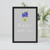 Texas Bluebonnets op Light Grey, Spring Wedding Bedankkaart (Staand voorkant)