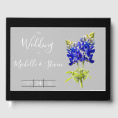 Texas Bluebonnets op Light Grey, Spring Wedding Gastenboek (Voorkant)