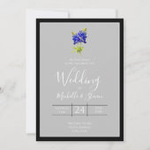 Texas Bluebonnets op Light Grey, Spring Wedding Kaart (Voorkant)