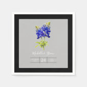 Texas Bluebonnets op Light Grey, Spring Wedding Servet (Voorkant)