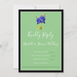 Texas Bluebonnets op Sage, Spring RSVP Kaart