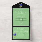 Texas Bluebonnets op Sage, Spring Wedding All In One Uitnodiging (Binnen)