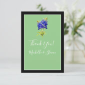 Texas Bluebonnets op Sage, Spring Wedding Bedankkaart (Staand voorkant)