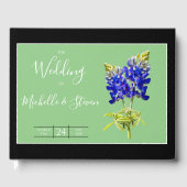 Texas Bluebonnets op Sage, Spring Wedding Gastenboek (Voorkant)