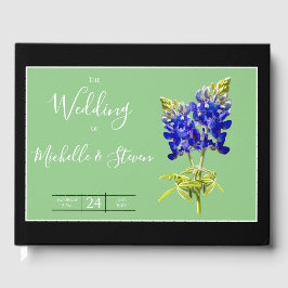Texas Bluebonnets op Sage, Spring Wedding Gastenboek