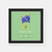 Texas Bluebonnets op Sage, Spring Wedding Servet (Voorkant)
