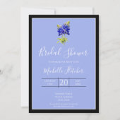Texas Bluebonnets op Slate Blue, Spring, Bridal Kaart (Voorkant)