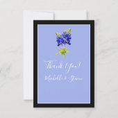 Texas Bluebonnets op Slate Blue, Spring Wedding Bedankkaart (Voorkant)