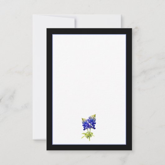 Texas Bluebonnets op Slate Blue, Spring Wedding Bedankkaart (Achterkant)
