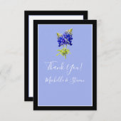 Texas Bluebonnets op Slate Blue, Spring Wedding Bedankkaart (Voorkant / Achterkant)