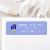 Texas Bluebonnets op Slate Blue, Spring Wedding Etiket (Insitu)