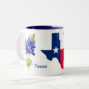 Texas Bluebonnets op witte Mok met tweetone koffie