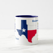 Texas Bluebonnets op witte Mok met tweetone koffie (Center)