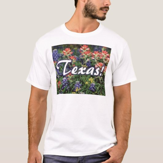 Texas Bluebonnets Paintbrushes T-shirt (Voorkant)