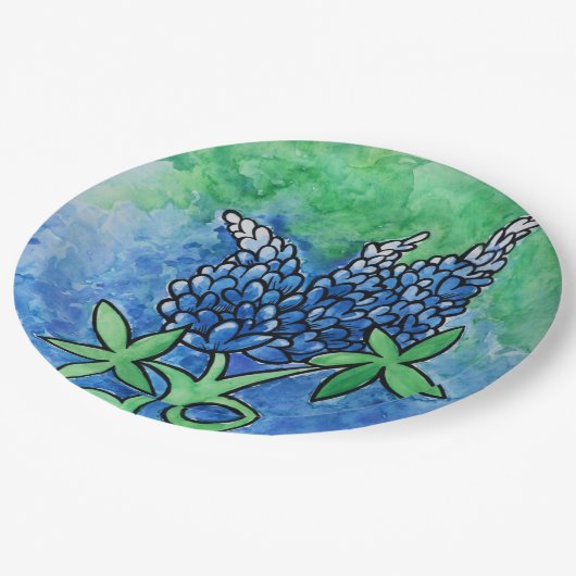 Texas Bluebonnets Papieren Bordje (Gekanteld)