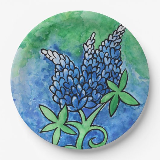 Texas Bluebonnets Papieren Bordje (Voorkant)