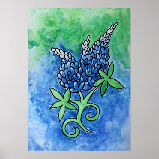 Texas Bluebonnets Poster (Voorkant)