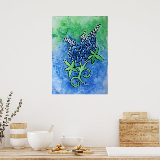 Texas Bluebonnets Poster (Keuken)