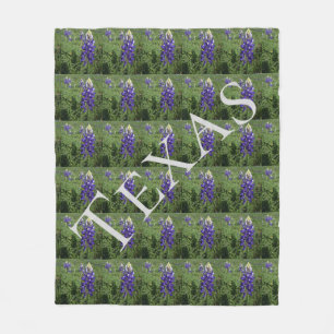 Texas Bluebonnets "Quilt" Fleece Deken