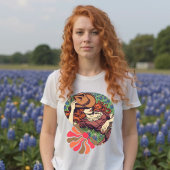 Texas Bluebonnets Redhead Cowgirl Shirt