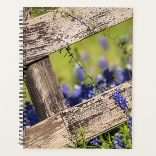 Texas Bluebonnets rond een landhek Planner (Voorkant)