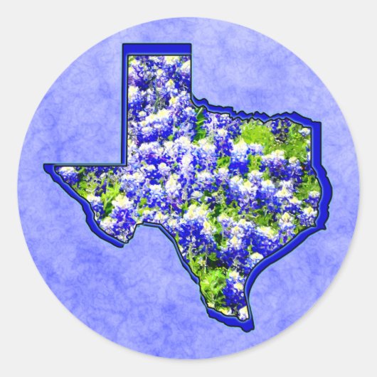 TEXAS BLUEBONNETS RONDE STICKER (Voorkant)