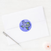TEXAS BLUEBONNETS RONDE STICKER (Envelop)