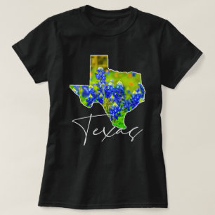 Texas Bluebonnets Staat Texas Fijne Kunst T-shirt