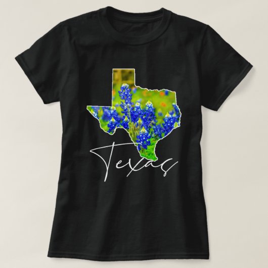 Texas Bluebonnets Staat Texas Fijne Kunst T-shirt (Design voorkant)