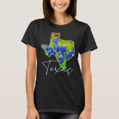 Texas Bluebonnets Staat Texas Fijne Kunst T-shirt (Voorkant)