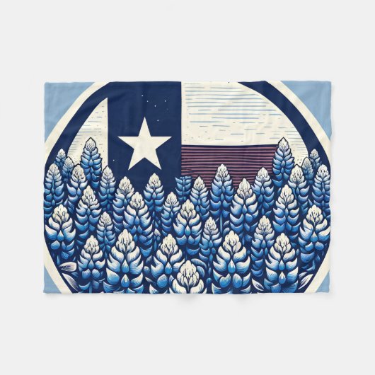 Texas Bluebonnets State Flag Texan Pride Fleece Deken (Voorkant (Horizontaal))