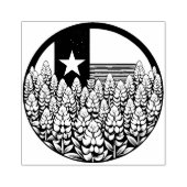 Texas Bluebonnets State Flag Texan Pride Rubberstempel (Afrduk)