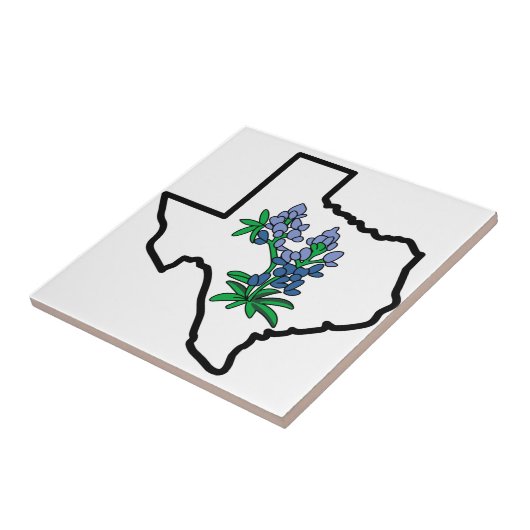 Texas Bluebonnets Tegeltje (Zijkant)