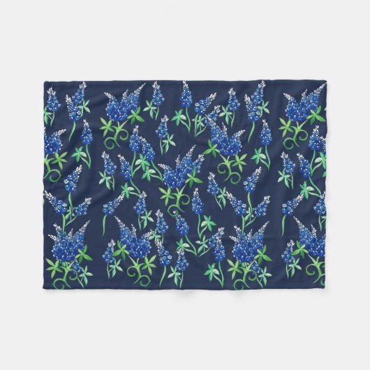 Texas Bluebonnets Texaan Fleece Deken (Voorkant (Horizontaal))