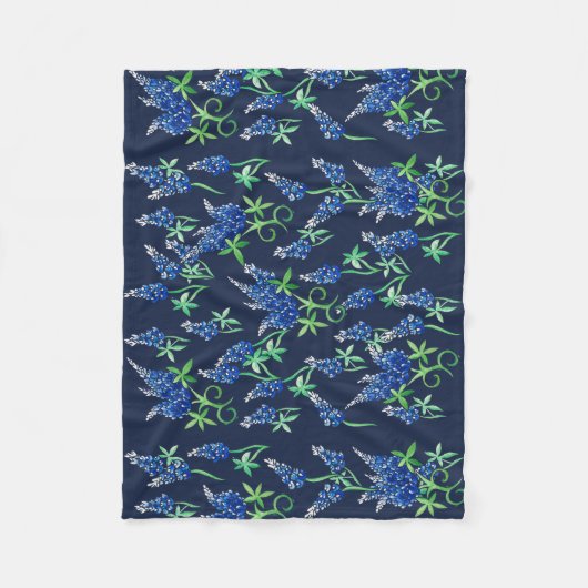 Texas Bluebonnets Texaan Fleece Deken (Voorkant)