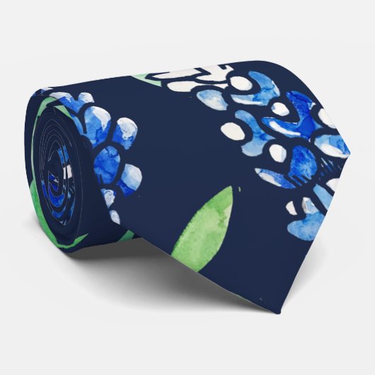 Texas Bluebonnets Texaanse Staat Bloem Bluebonnet Stropdas (Opgerold)