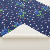 Texas Bluebonnets Texan Lone star state Sherpa Deken (3/4)