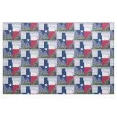 Texas Bluebonnets Texas Shape Flag Fabric 4,5" Stof (Fat Quarter)