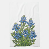 Texas Bluebonnets Theedoek (Verticaal)