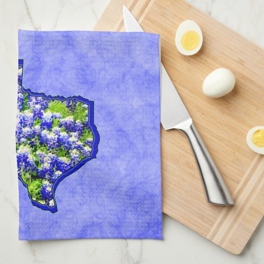 TEXAS BLUEBONNETS THEEDOEK (Quarter Fold)