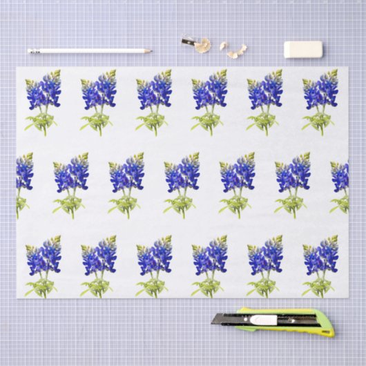 Texas Bluebonnets, Tissuepapier (Craft)