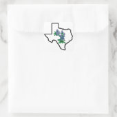 Texas Bluebonnets Vierkante Sticker (Tas)