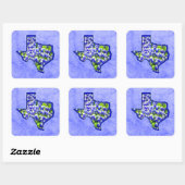 TEXAS BLUEBONNETS VIERKANTE STICKER (Vel)