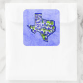 TEXAS BLUEBONNETS VIERKANTE STICKER (Tas)