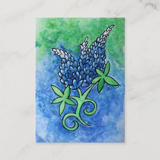 Texas Bluebonnets Visitekaartje (Voorkant)