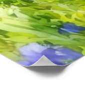 Texas Bluebonnets Watercolor Stijl Kunstprint Poster (Hoek)