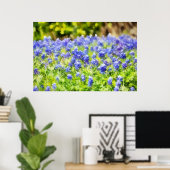 Texas Bluebonnets Watercolor Stijl Kunstprint Poster (Thuiskantoor)